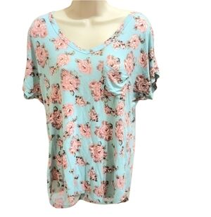 American Dream Womens Rose Short Sleeve T-shirt‎